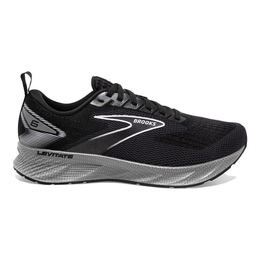 Women's Brooks Levitate 6, Black/Blackened Pearl/White, 6.5 B Medium