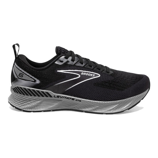 Women's Brooks Levitate GTS 6, Black/Blackened Pearl/White, 8.5 B Medium