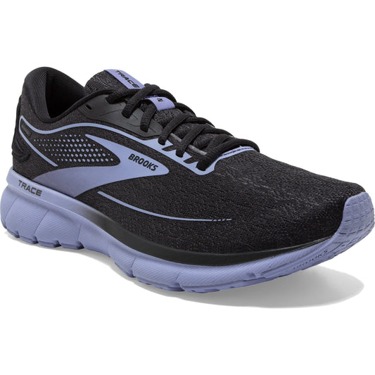 Women's Brooks Trace 2, Black/Pearl/Purple, 5 B Medium