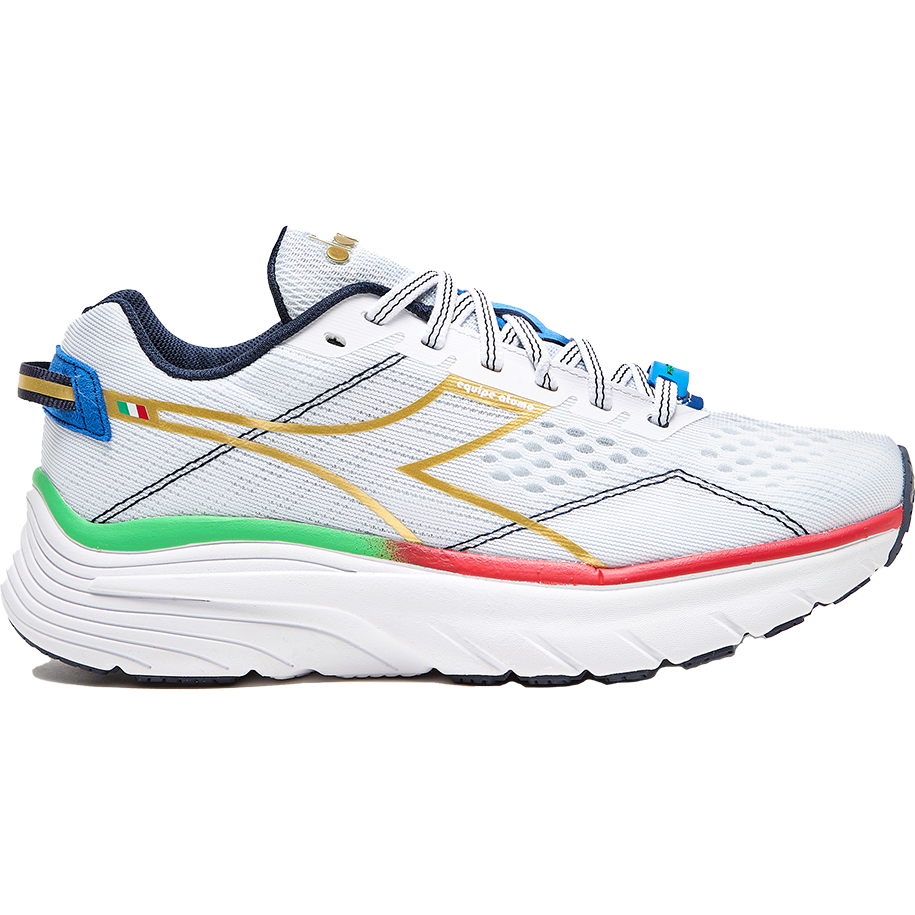Women's Diadora Equipe Atomo, White/Gold, 9 B Medium