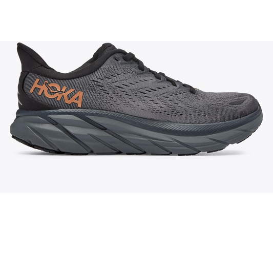 Women's Hoka One One Clifton 8, Anthracite/Copper, 7.5 B Medium