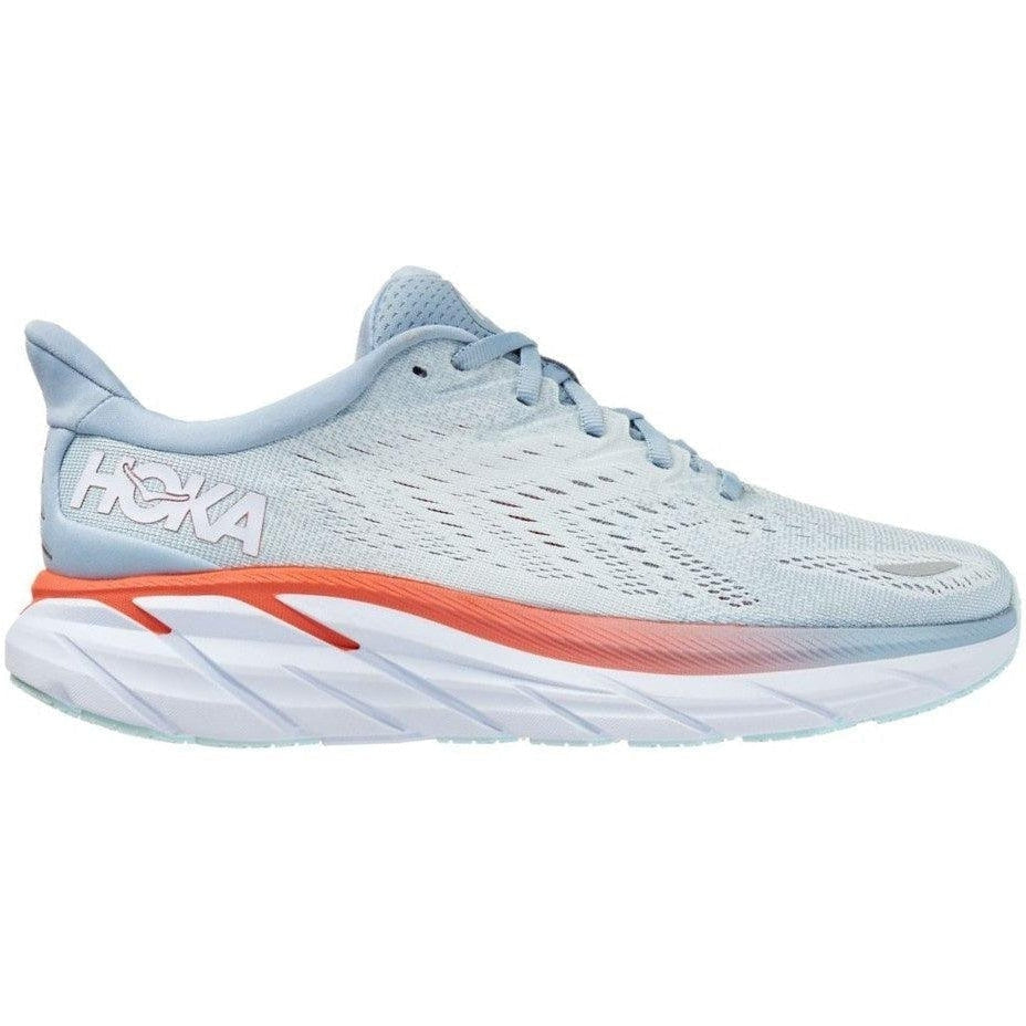 Women's Hoka One One Clifton 8, Blue Fog/Plein Air, 9.5 D Wide