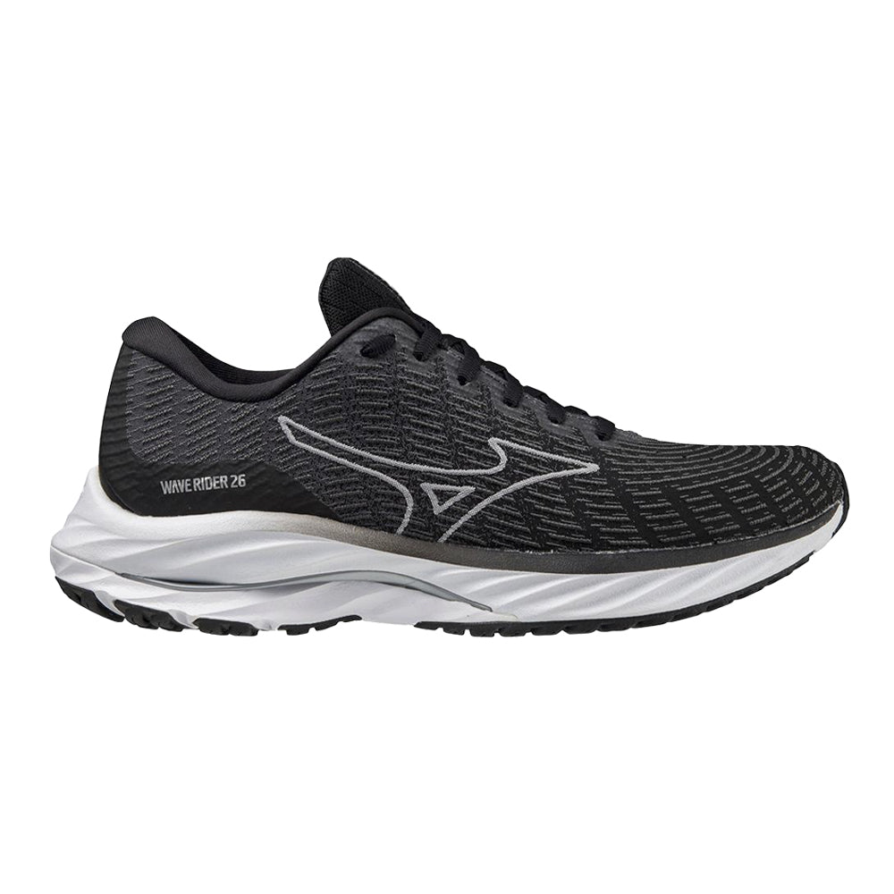 Women's Mizuno Wave Rider 26 SSW, Black/White, 7 B Medium