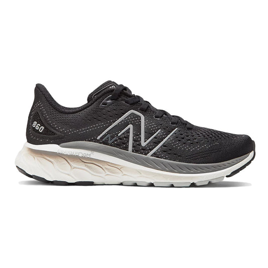 Women's New Balance Fresh Foam X 860v13, Black/Castlerock, 8.5 2E Extra Wide