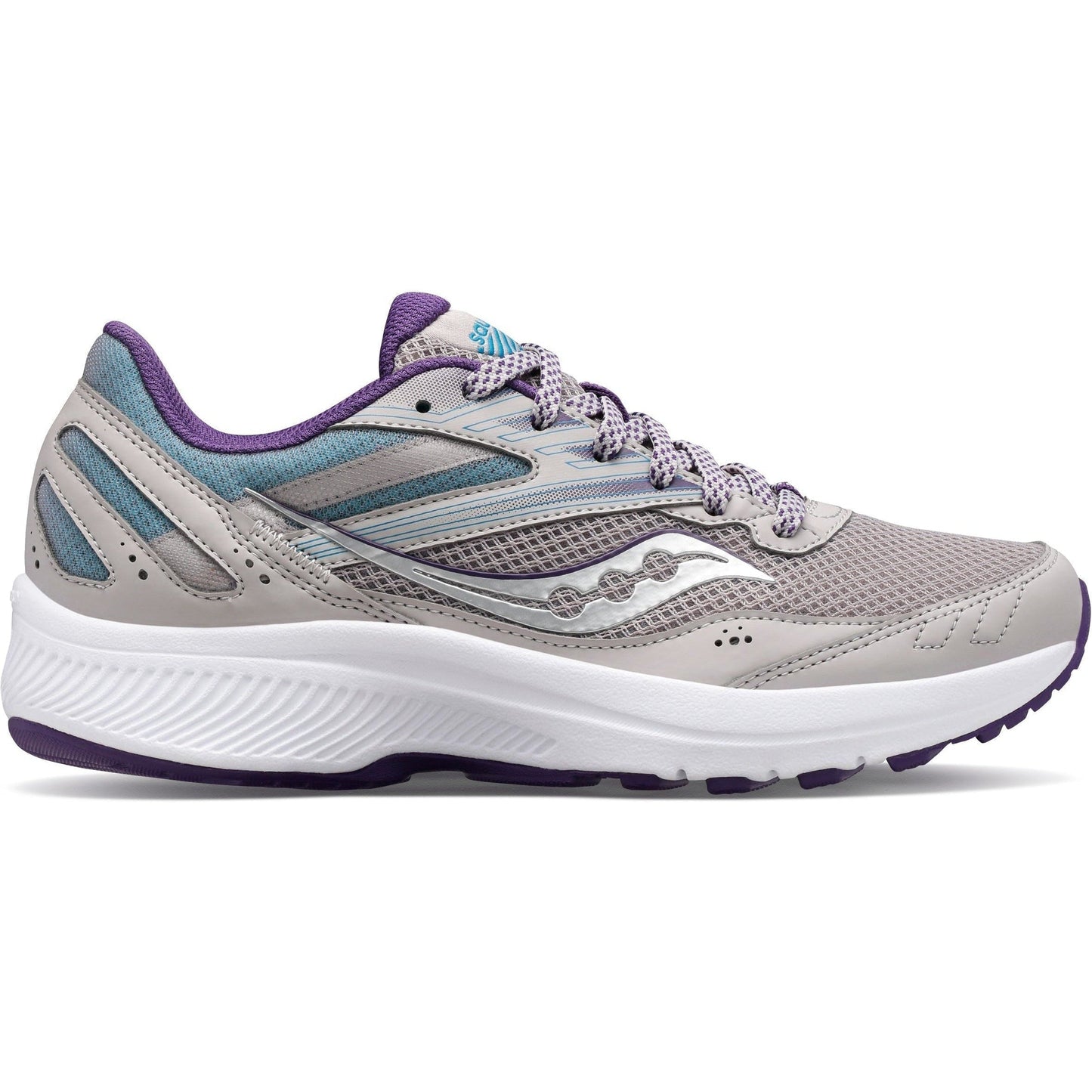 Women's Saucony Cohesion 15, Smoke/Grape Pop, 8.5 B Medium
