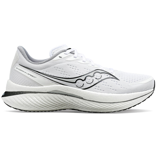 Women's Saucony Endorphin Speed 3, White/Black, 9 B Medium