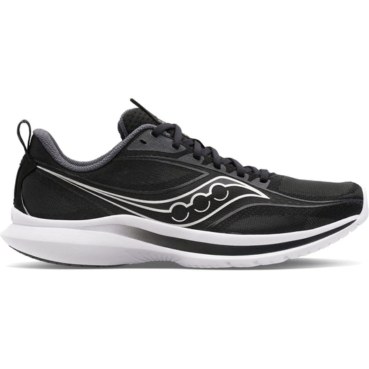 Women's Saucony Kinvara 13, BLACK/SILVER, 10.5 2E Extra Wide