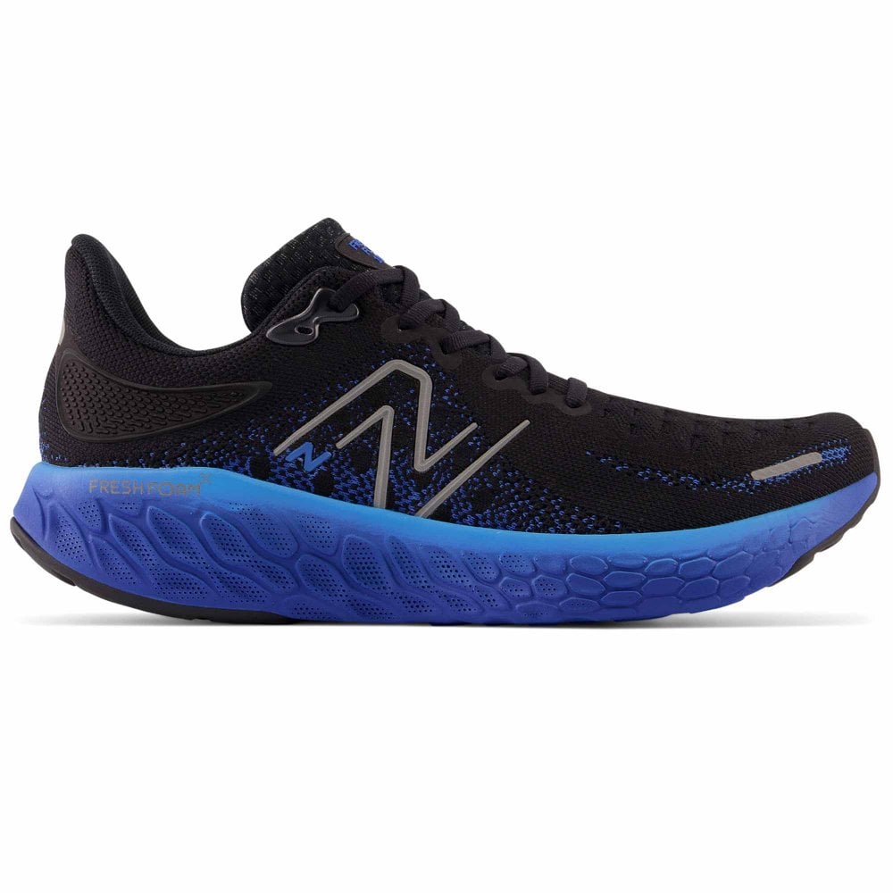 Men's New Balance Fresh Foam X 1080v12, Black/Cobalt, 8 D Medium