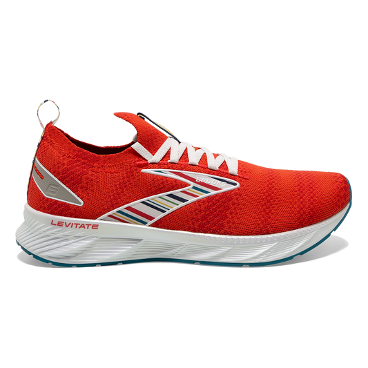Men's Brooks Levitate StealthFit 6, Red/White/Blue, 10 D Medium
