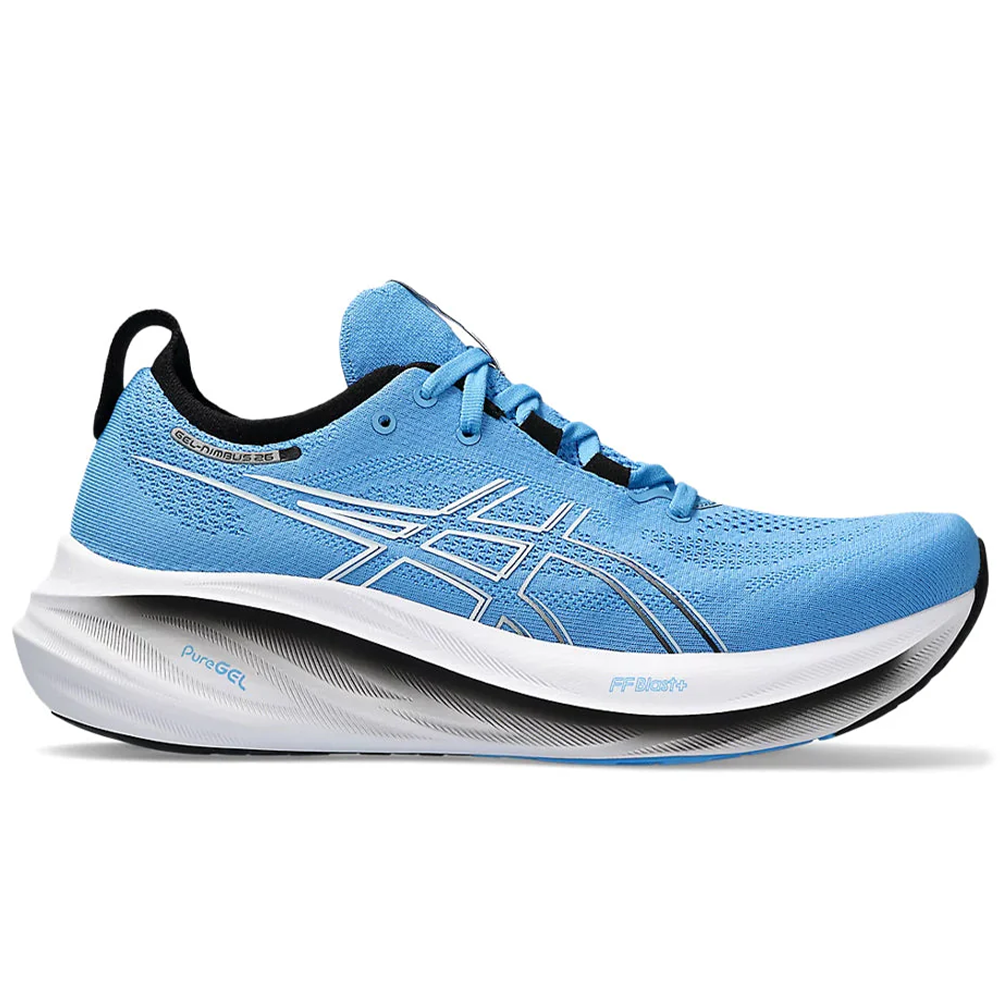 Men's Asics Gel-Nimbus 26, Waterscape/Black, 12 D Medium