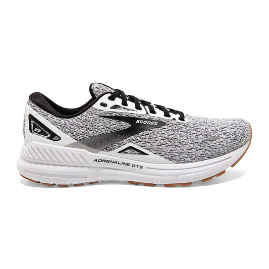 Men's Brooks Adrenaline GTS 23, White/Black, 10 D Medium