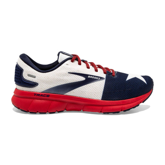Women's Brooks Trace 2, Red/White/Navy, 9.5 B Medium