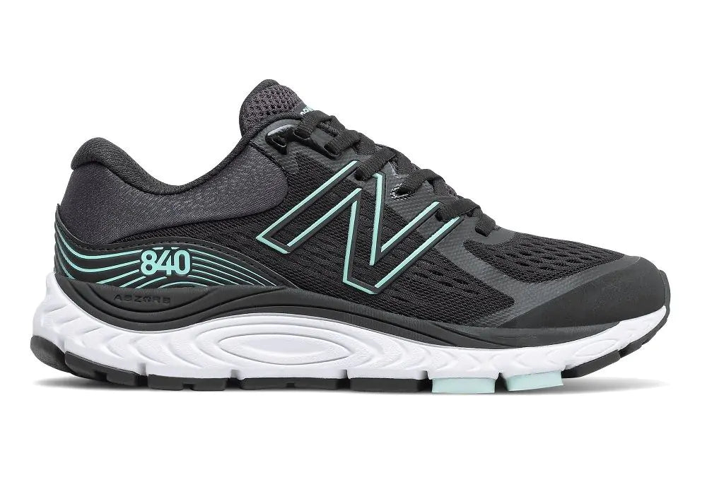 Women's New Balance Fresh Foam 840v5, Black/Storm Blue, 7.5 B Medium