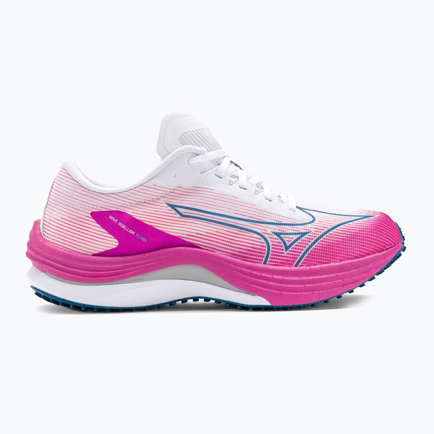 Women's Mizuno Wave Rebellion Flash, White/Silver, 7.5 B Medium