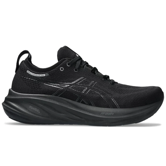 Women's Asics Gel-Nimbus 26, Black/Black, 6.5 D Wide
