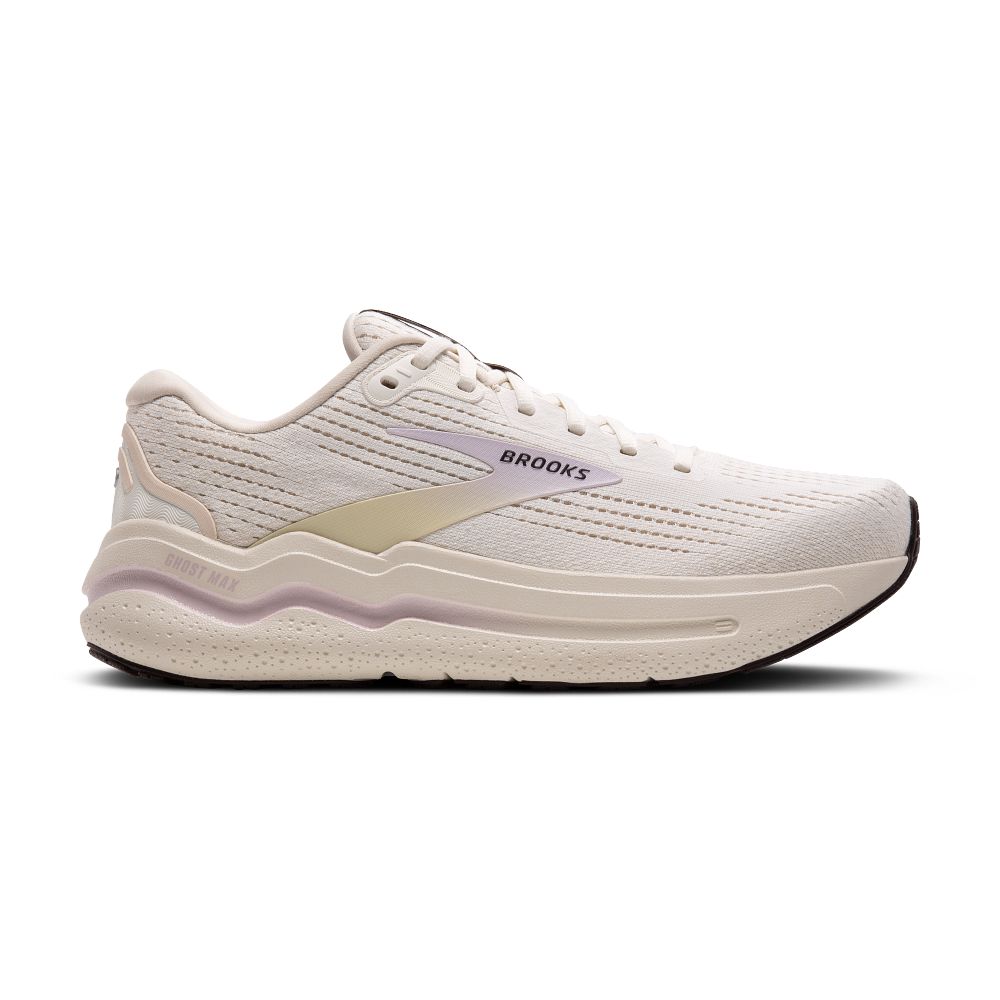 Women's Brooks Ghost Max 2, Coconut/Lavender/Cream, 6 B Medium